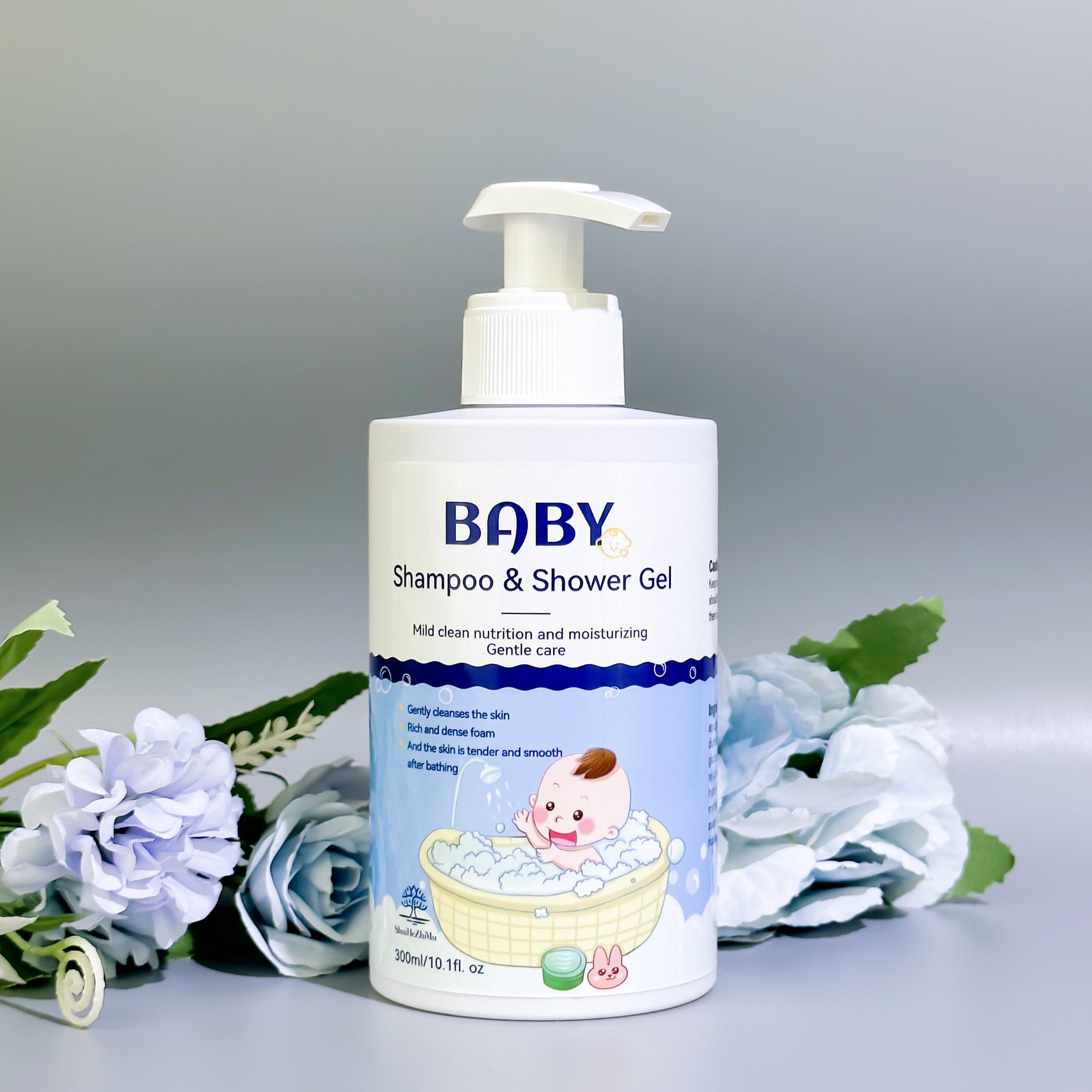 OEM/ODM Wholesale Private Label Baby Bath Body Wash Private Label Organic Shower Bulk Mini Shower Wash 2 In1 Hair Wash Shampoo