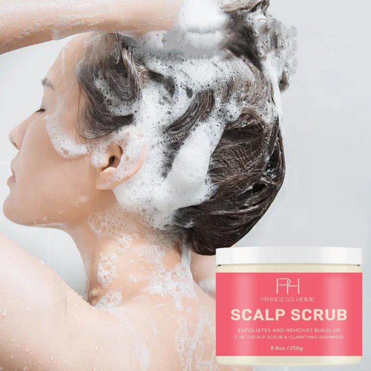 Private Label Exfoliating and Moisturizing Scalp Hair Scrub Deep-Cleansing Rosemary Scrub for Hair and Body 250g
