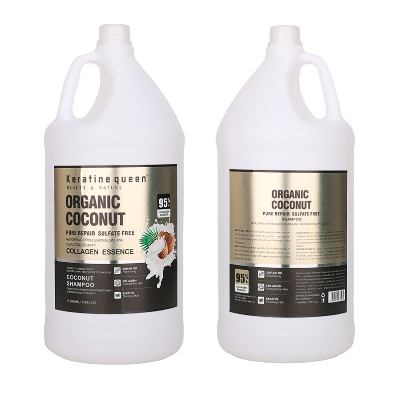 Wholesale 5000ml Natural Coconut Oil Shampoo And Conditioner Smoothing Nourishing Keratin Hair Shampoo For Salon