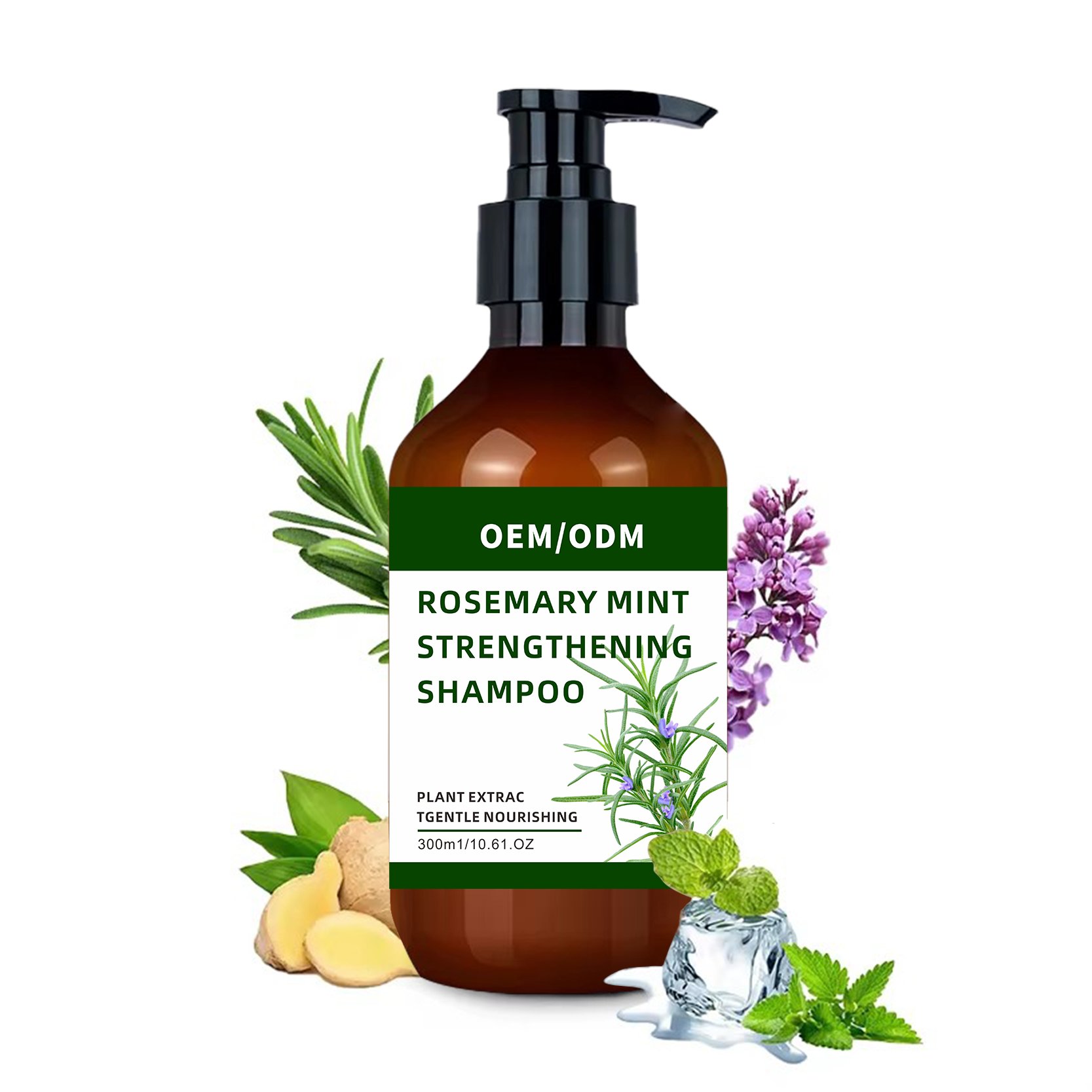 OEM Organic Rosemary Hair Growth Mint Shampoo Rich in tea tree oil anti-hair loss shampoo and conditioner