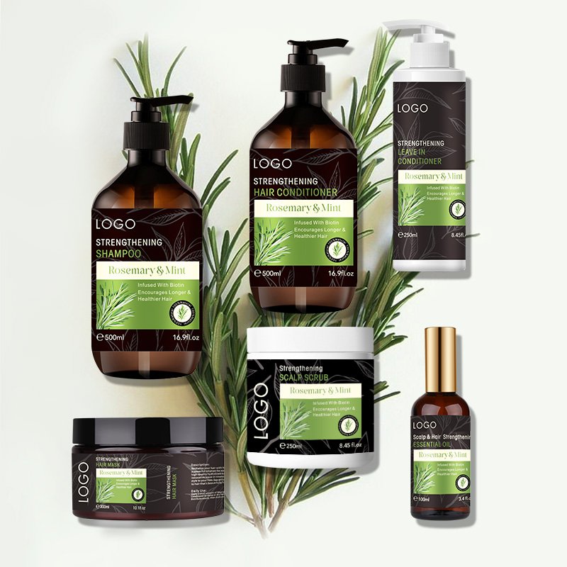 Private Label Hair Care Set Sulfate Free Shampoo Organic Peppermint Anti Dandruff Repair Rosemary Hair Shampoo And Conditioner
