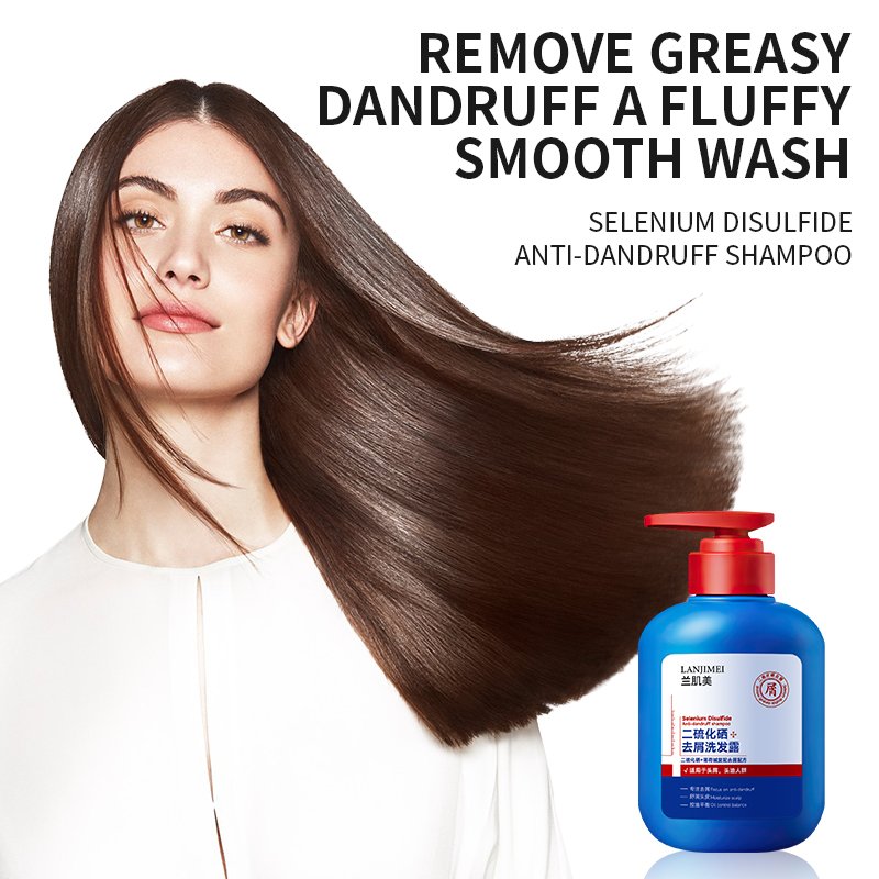 Professional Dandruff Removal Improve Dry Hair Dense Foam Deep Cleaning Refreshing Selenium Disulfide Anti-Dandruff Shampoo