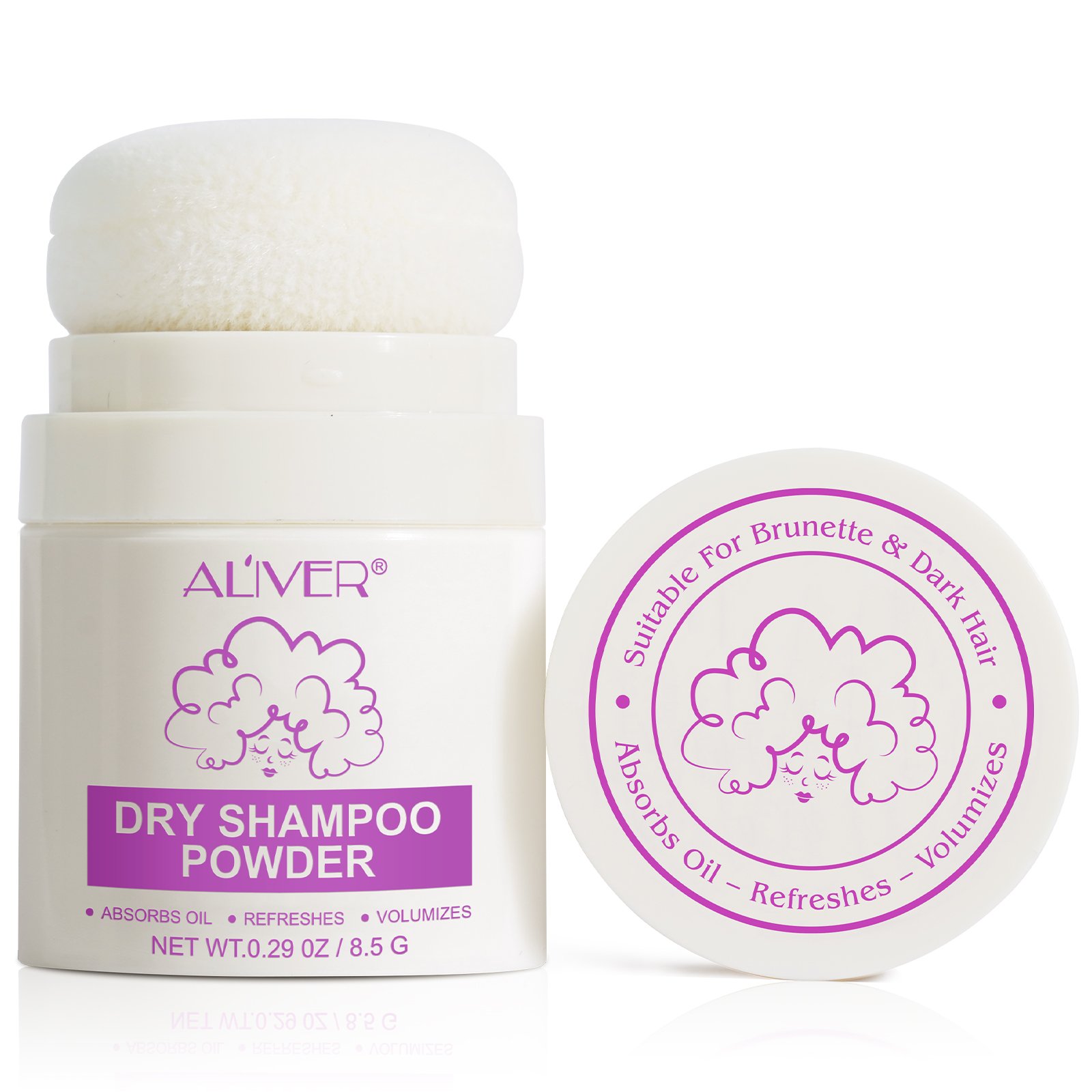 ALIVER absorbs oil refreshes 8.5g private label powdered dry shampoo manufacturers dry shampoo powder eco friendly