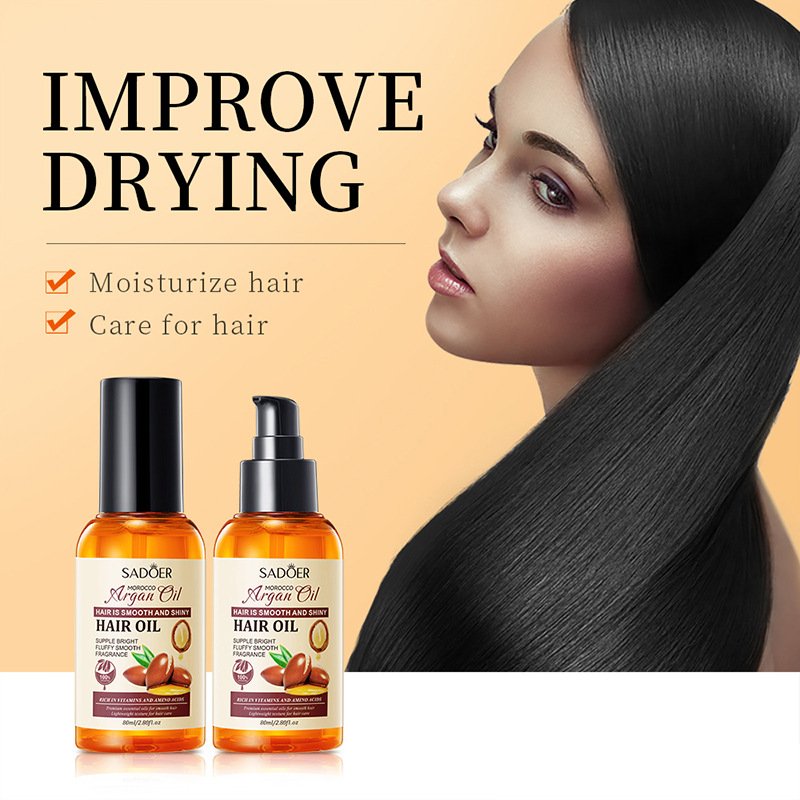 SADOER Argan oil hair care essential oil dyed curly straight conditioner shampoo dry hair care essential oil