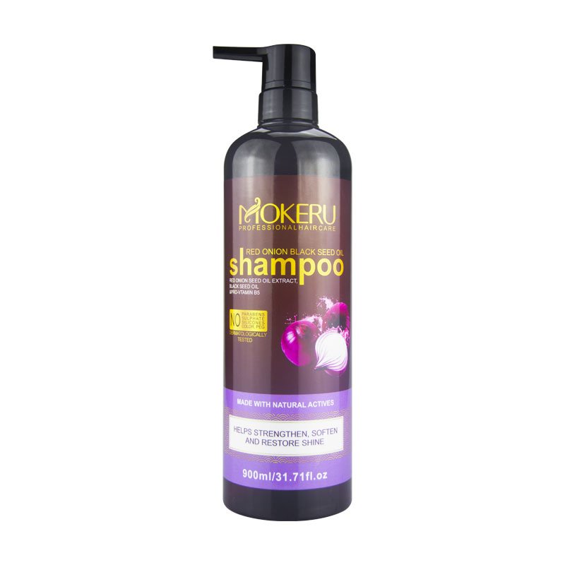 MOKERU 900ml Wholesale Natural onion hair loss shampoo MOKERU onion shampoo for Women Home use