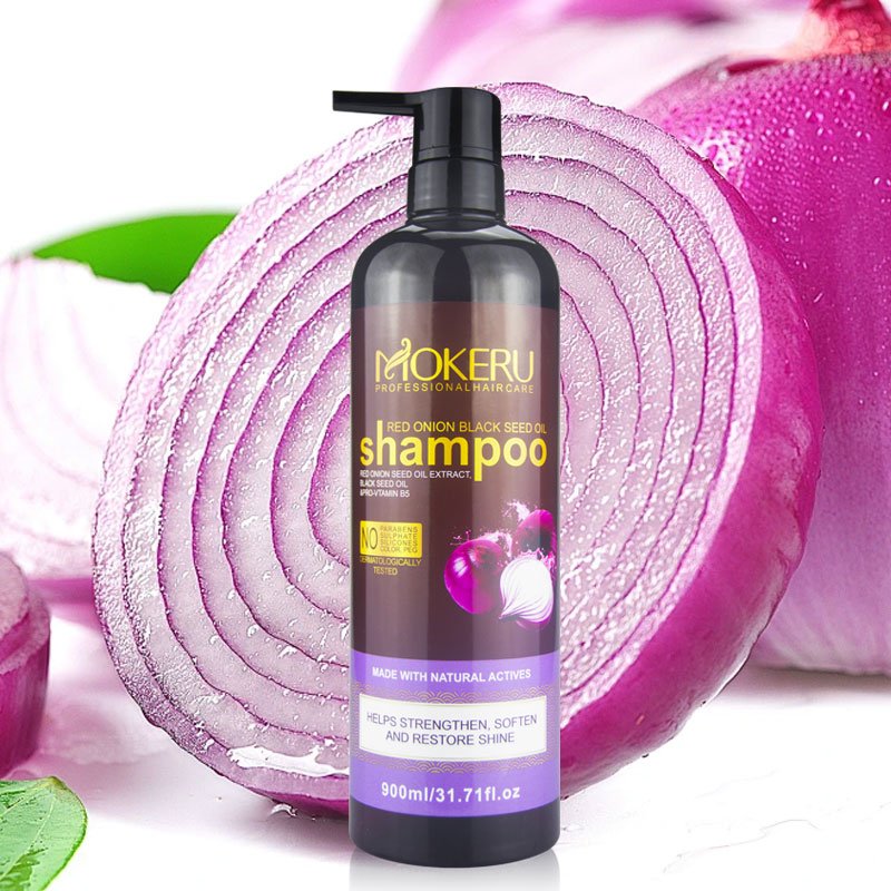 MOKERU 900ml Wholesale Natural onion hair loss shampoo MOKERU onion shampoo for Women Home use