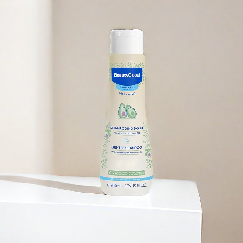 Organic mild no harsh chemicals tear-free hair scalp cleansing baby shampoo for sensitive skin