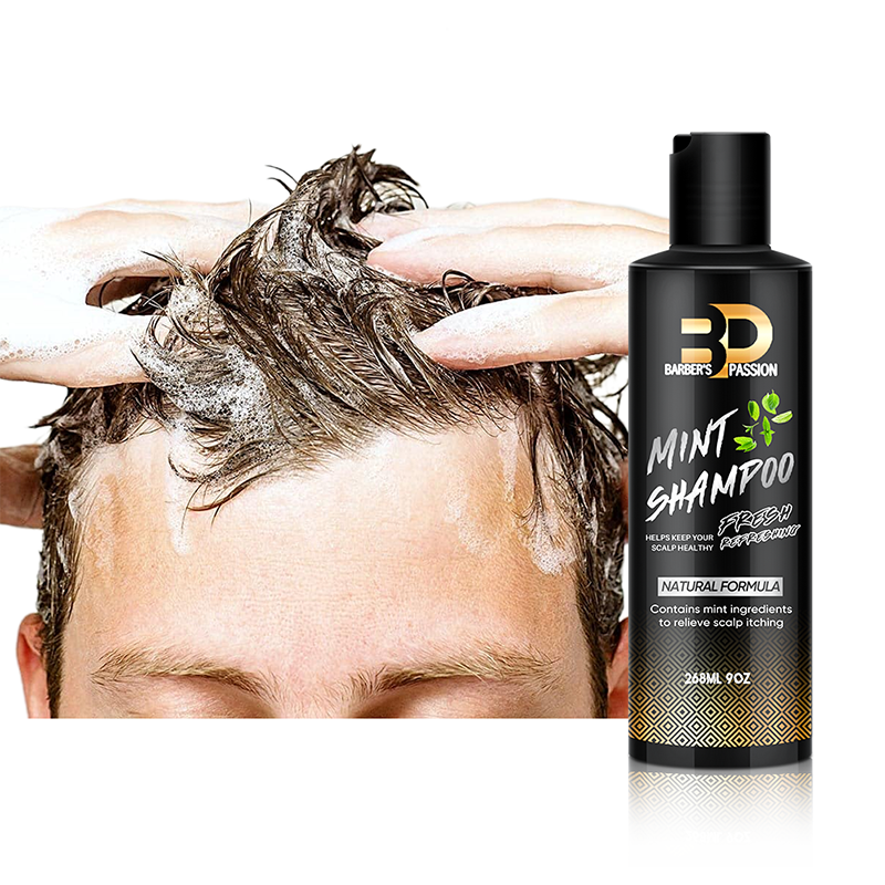 Professional Mint Anti-Itching Anti-Dandruff Extensions Men Organic Curly Natural Private Label Sampoo Hair Shampoo
