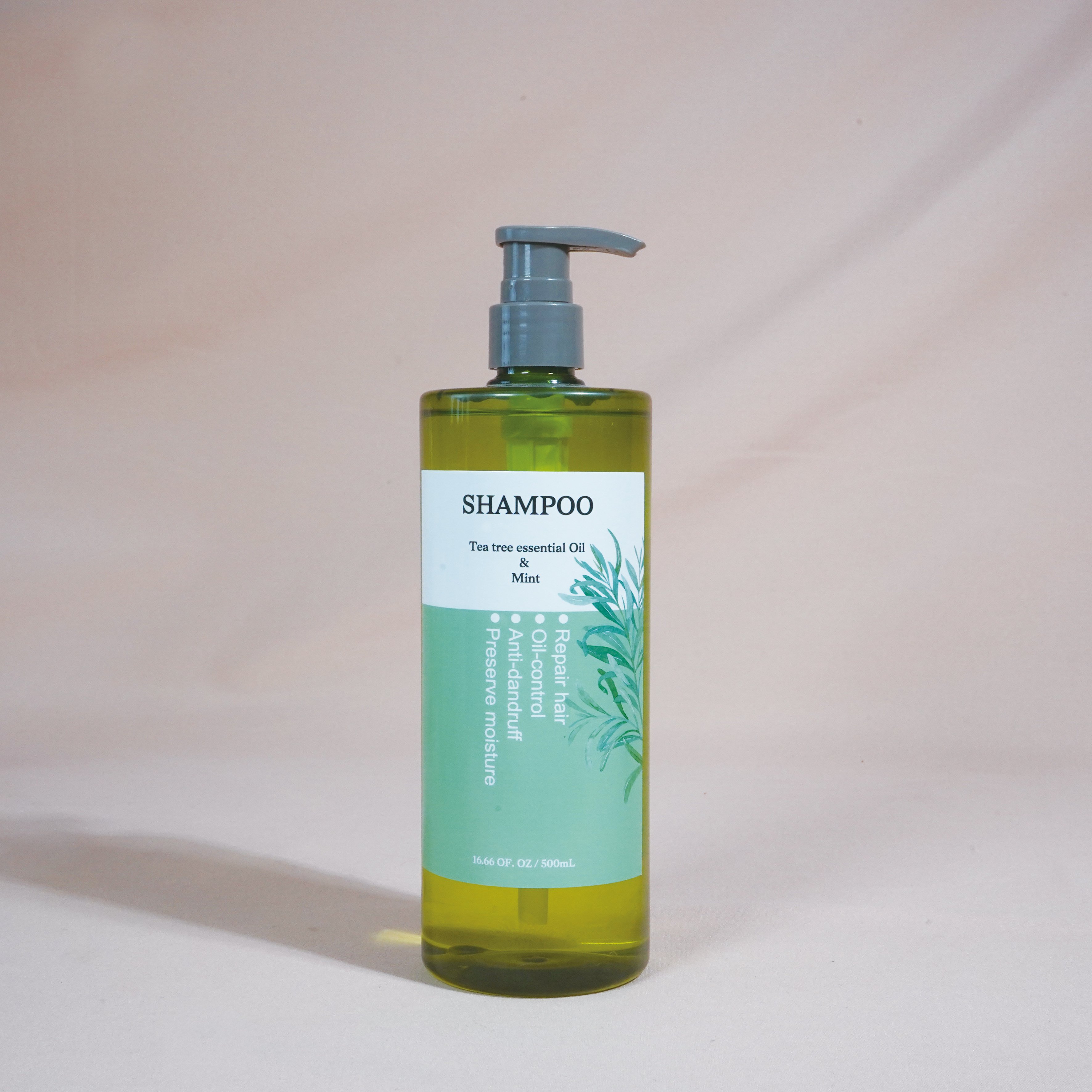 OEM Custom Wholesale Natural Hair Grow Mint Tea Tree Oil Shampoo Private Label Hair Loss Shampoo Hair Growth Oil Shampoo