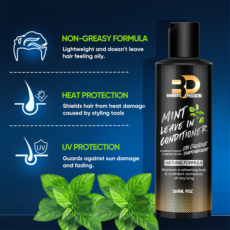 BARBERPASSION private label shampoo and conditioner set for men ,curly hair men's natural shampoo & leave in conditioner