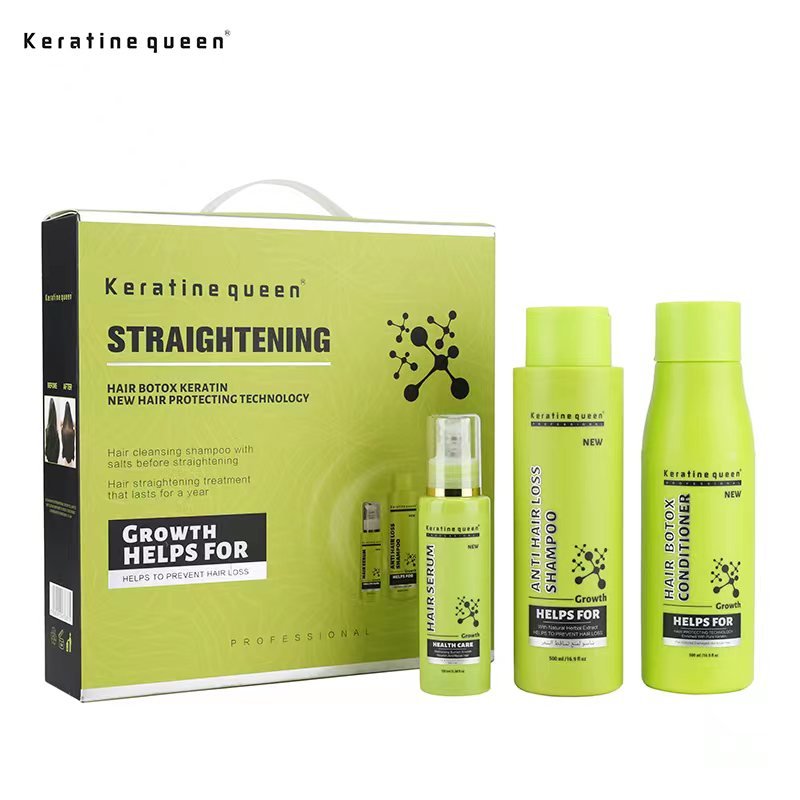 Private Label OEM/ODM 100% Natural Organic keratin shampoo set wiht leave in conditioner