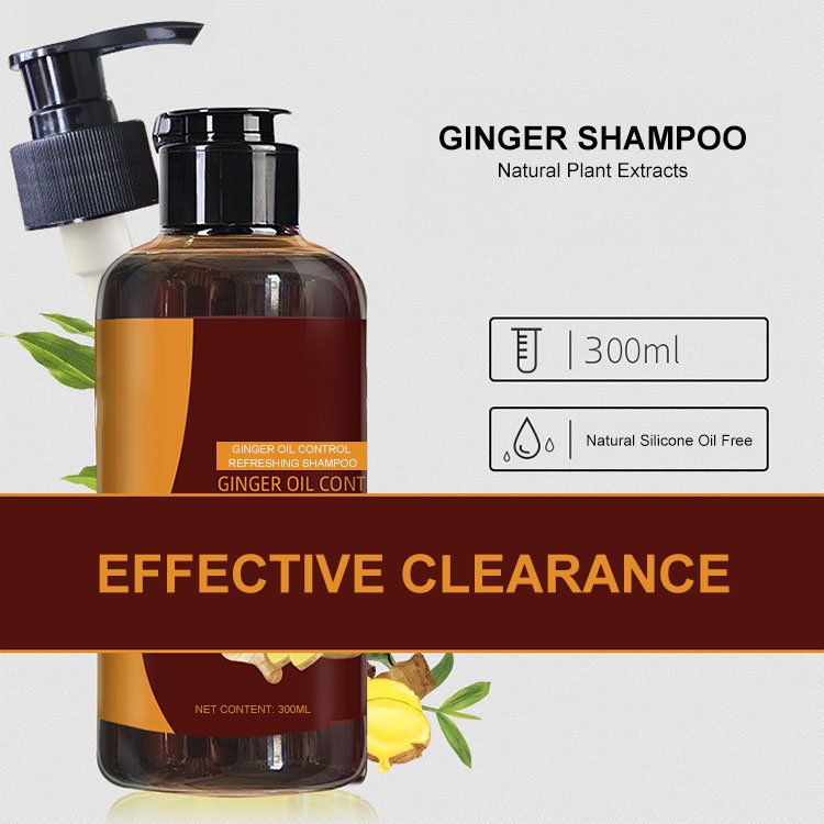 Oem Odm Ginger Oil Control Refreshing Herbal Essence Root Strengthening Hair Shampoo 300Ml