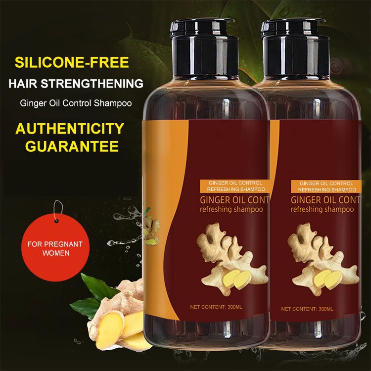 Oem Odm Ginger Oil Control Refreshing Herbal Essence Root Strengthening Hair Shampoo 300Ml