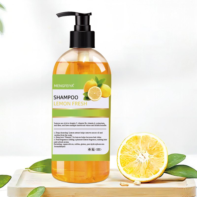Mengfeiya Botanical Lemon Shampoo Natural Smooth Shampoo Long lasting Fragrance Moisturizing Refreshing Oil Control Hair Shampoo