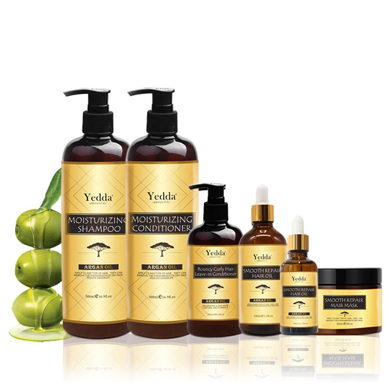 Natural Organic Customized Logo Hair Growth Argan Oil Shampoo And Conditioner Organic Scalp Care Hair Product