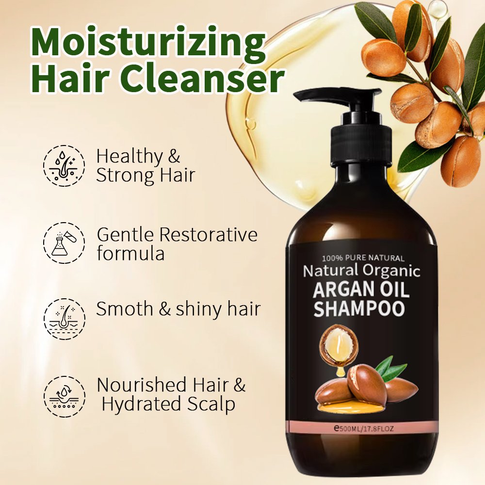 Wholesale Organic Vegan Sulfate Free Argan Oil Shampoo Customizable Private Label 100% Argan Oil Natural Hair Shampoo