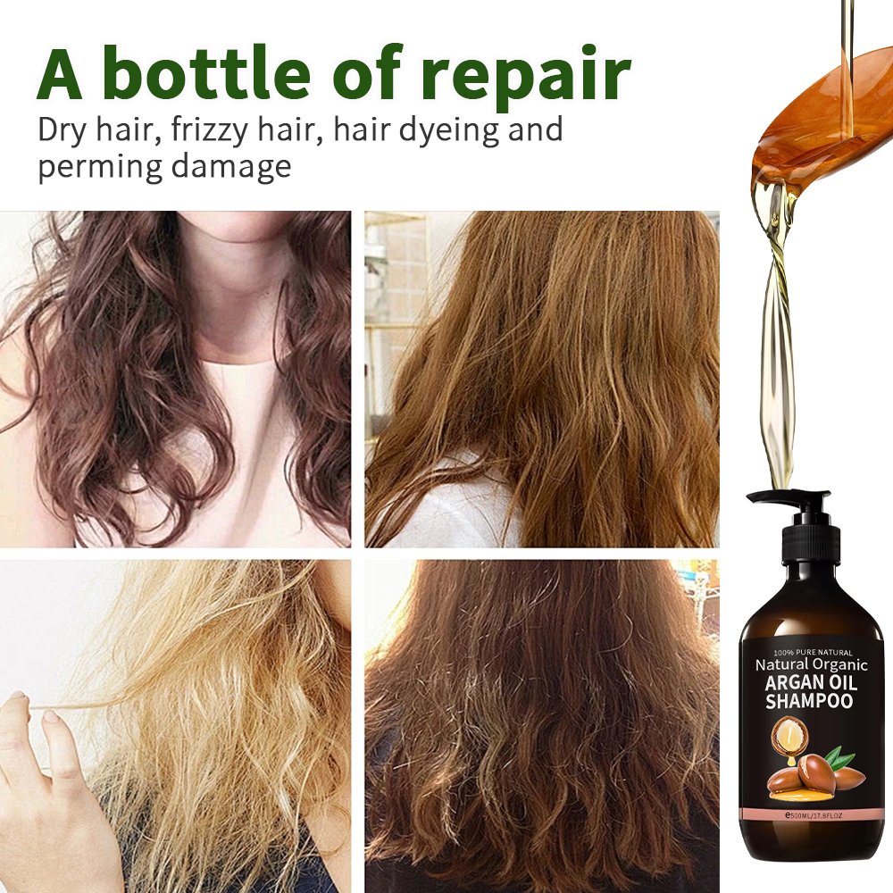 Wholesale Organic Vegan Sulfate Free Argan Oil Shampoo Customizable Private Label 100% Argan Oil Natural Hair Shampoo
