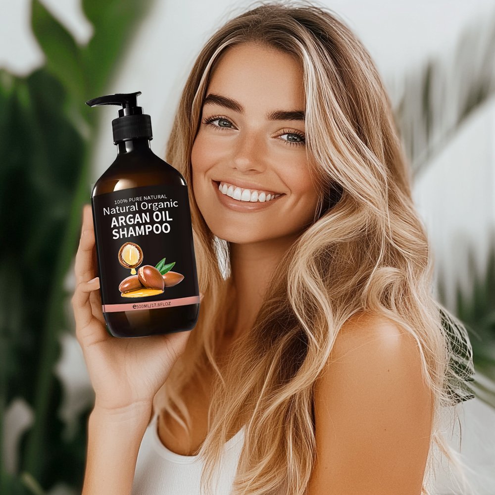 Wholesale Organic Vegan Sulfate Free Argan Oil Shampoo Customizable Private Label 100% Argan Oil Natural Hair Shampoo