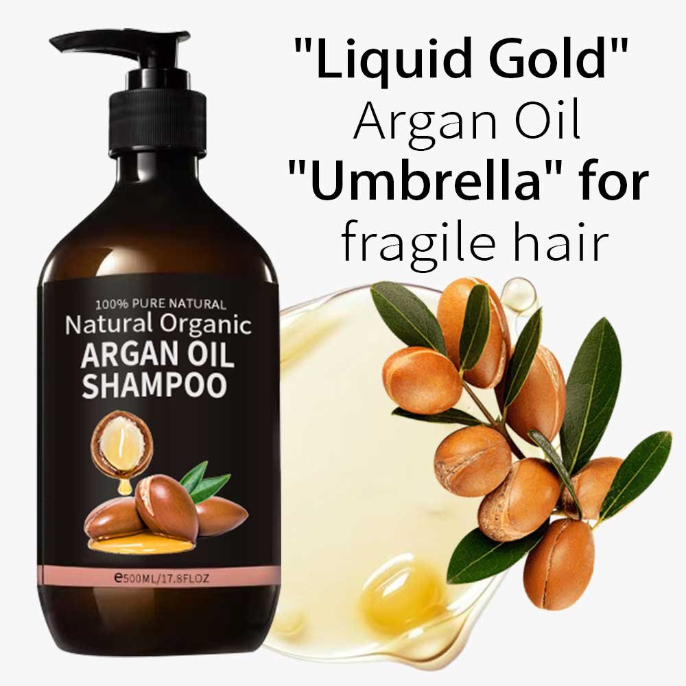 Wholesale Organic Vegan Sulfate Free Argan Oil Shampoo Customizable Private Label 100% Argan Oil Natural Hair Shampoo