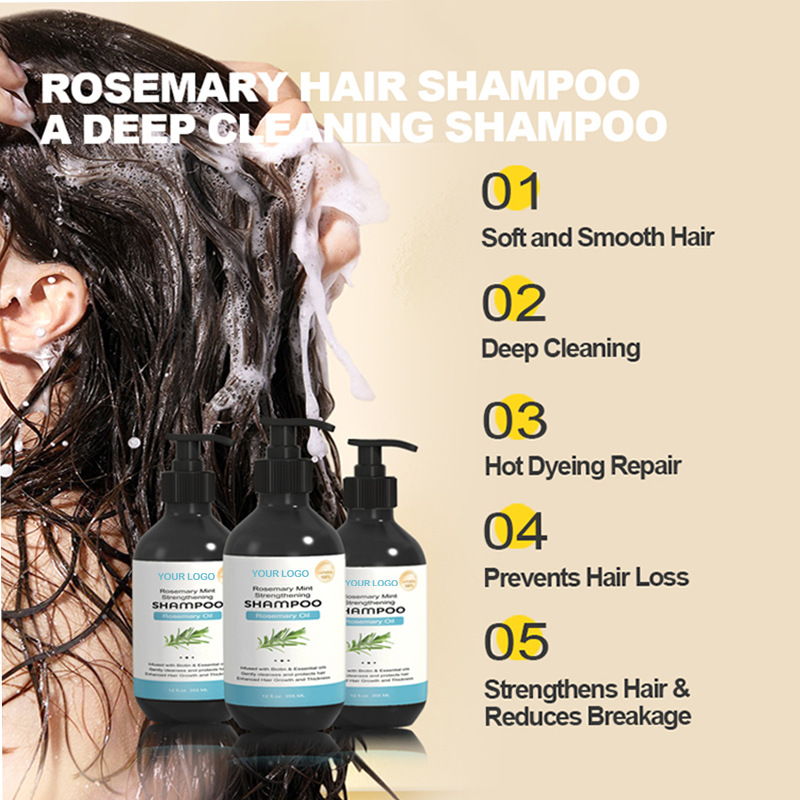 New Arrival Organics Deep Cleansing Strengthen Hair Women Rosemary Hair Shampoo for Weak and Brittle Hair