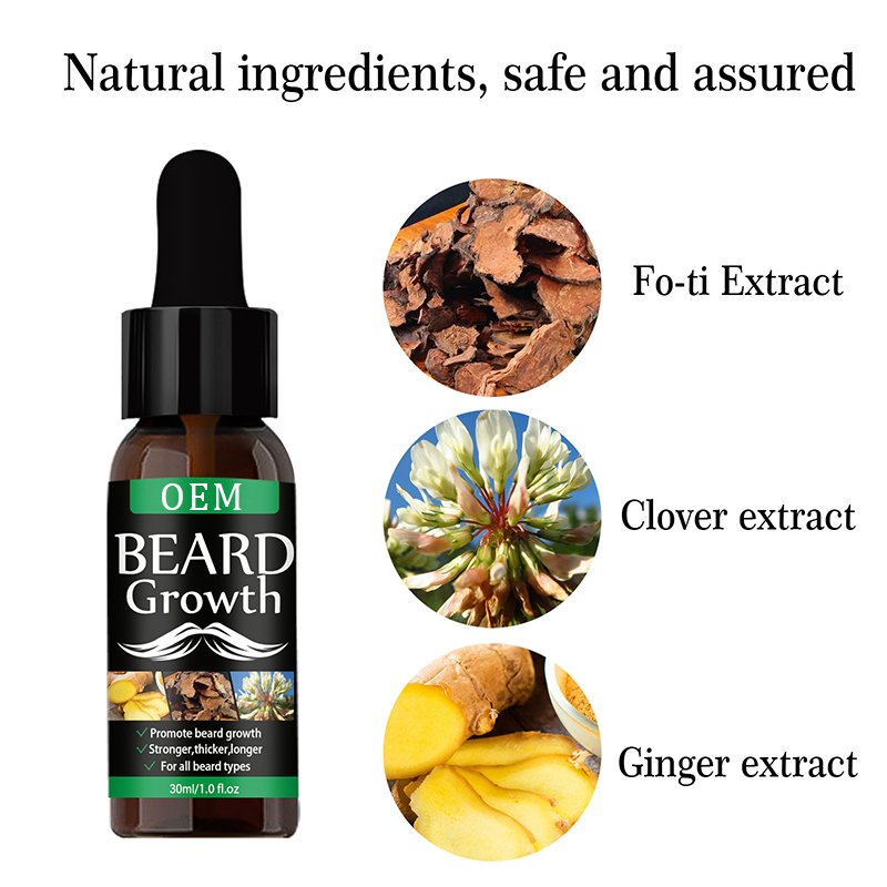 OEM Private label Organic Men Beard Balm Beard Growth Oil Beard Length Enhancer Regrowth Oil for men