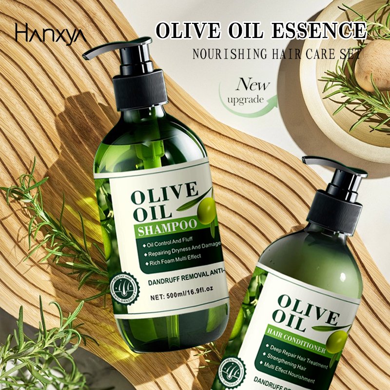 Private brand natural silky olive oil shampoo 500ml anti-dandruff oil control shampoo strong repair shampoo factory