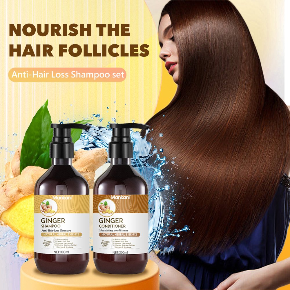 OEM 300 ml Ginger Hair Shampoo Oil Control Anti-hair Loss Hair Care Shampoo And Conditioner Wholesale