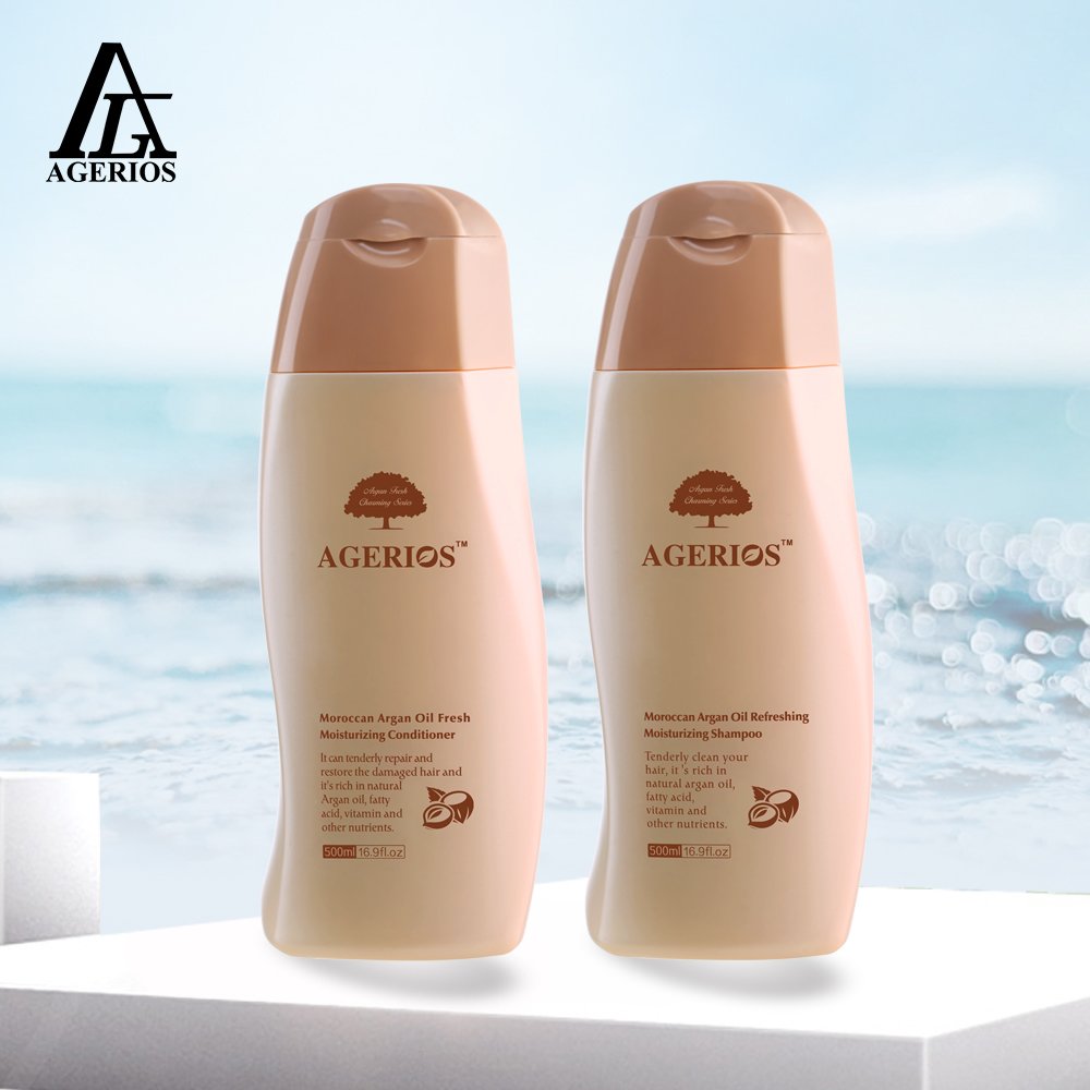Best Moisturizing Bulk SLS Free Argan oil Shampoo and Conditioner Private Label Hair Care Set
