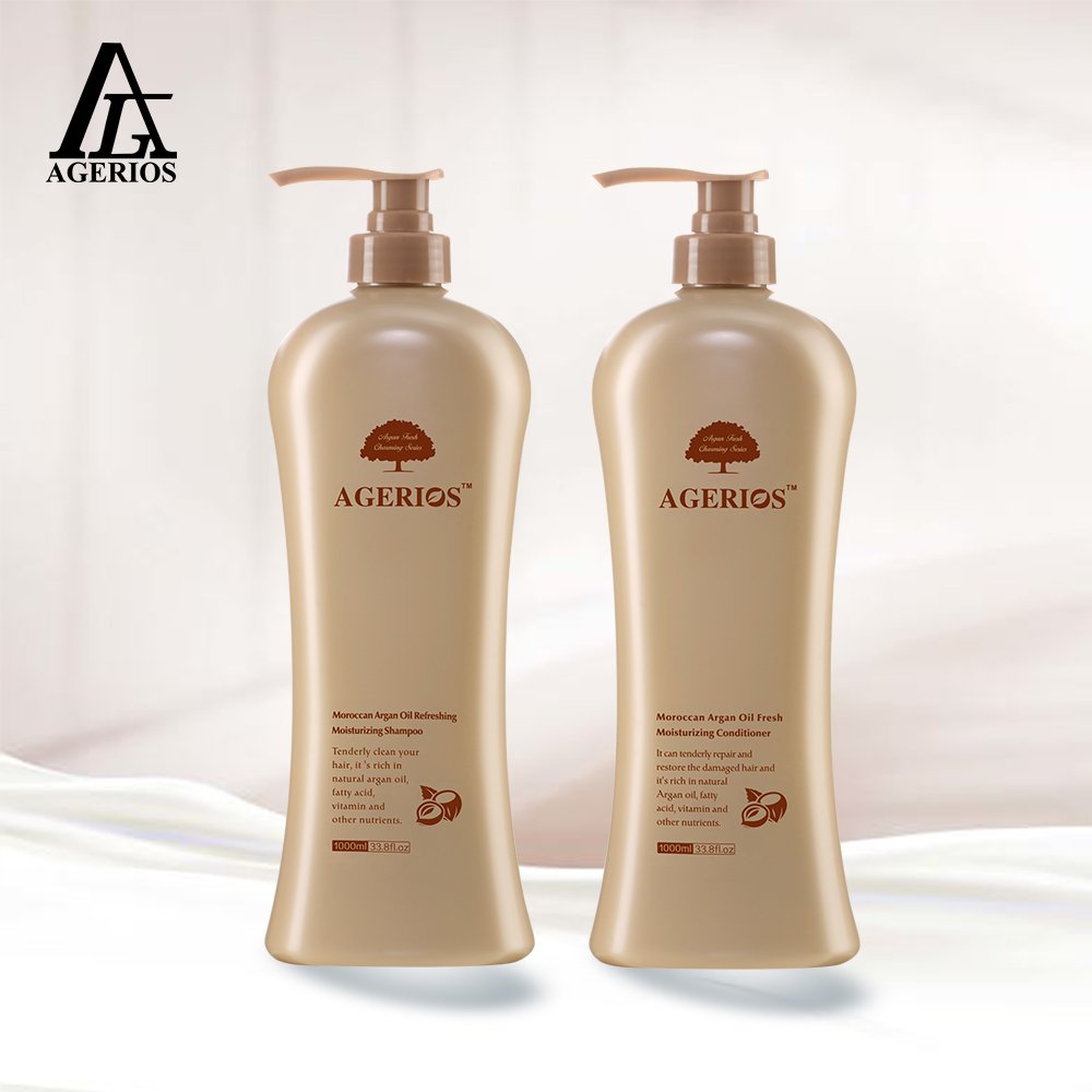 Best Moisturizing Bulk SLS Free Argan oil Shampoo and Conditioner Private Label Hair Care Set