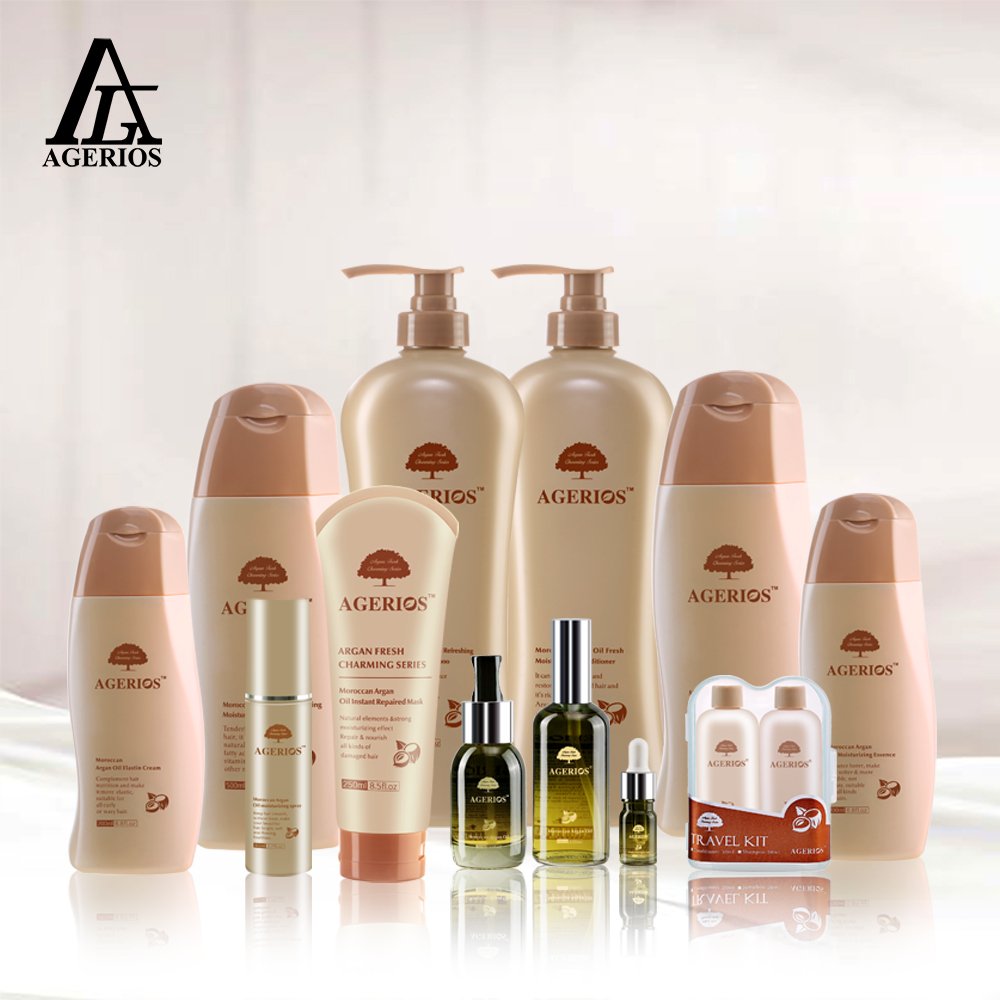 Best Moisturizing Bulk SLS Free Argan oil Shampoo and Conditioner Private Label Hair Care Set