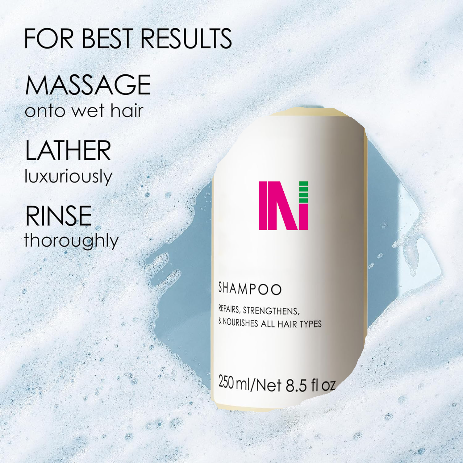 All Hair Types Repairs Strengthens & Nourishes Adds Shine & Leaves Hair Feeling Soft Shampoo 8.5 fl oz