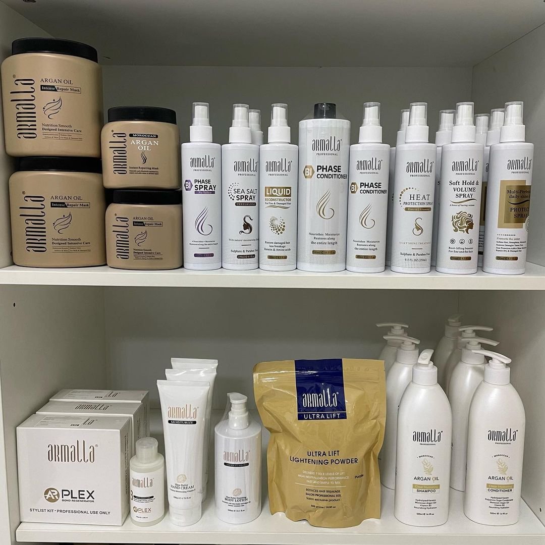 Armalla OEM Customize Salon Natural Sulfate Free Hair Care Set Argan Oil Shampoo And Conditioner