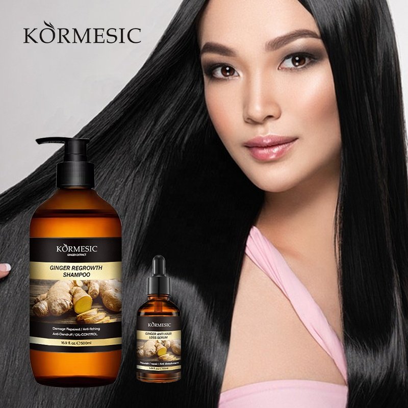 OEM ODM private label hairline control scalp hair follicles repair promote hair growth nourishing ginseng shampoo