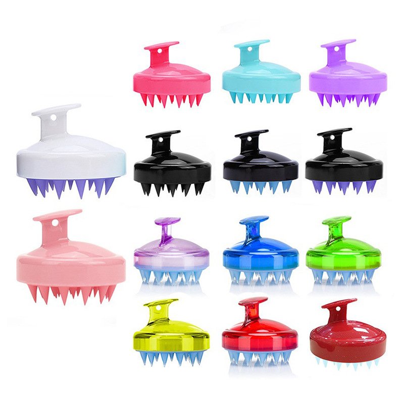 Customized Silicone Head Scalp Massage Brush Hair Washing Comb Body Shower Brush Bath Spa Brush