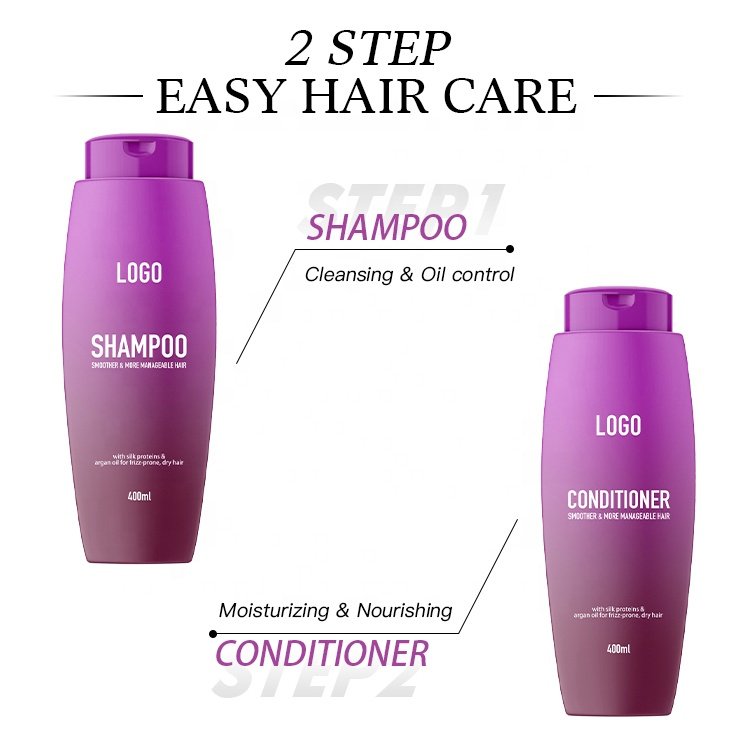 Wholesale OEM Private Label Hair Shampoo And Conditioner For Smoother And More Manageable Hair