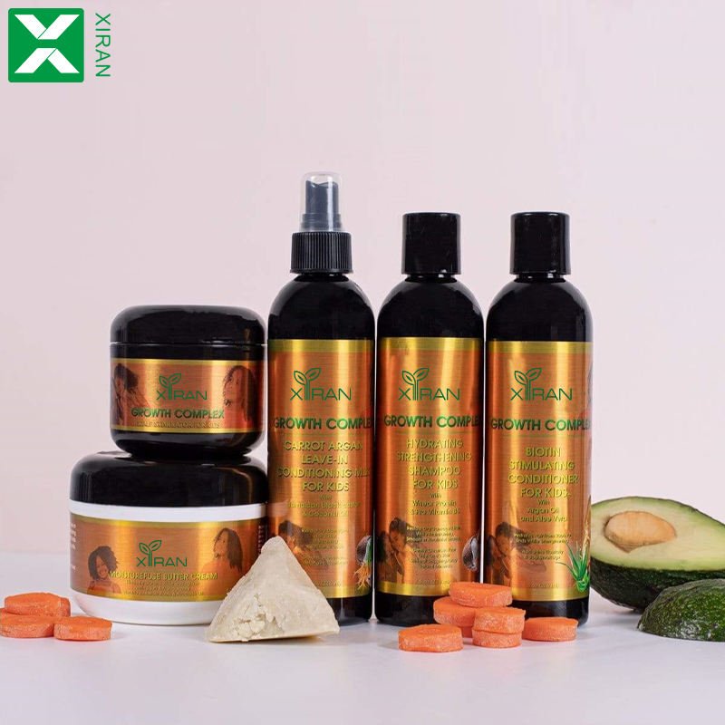 Kids Hair Care Kit Hair Oil Shampoo And Wash 2 In 1 Leave In Conditioner Edge Control Set For Private Label Kids Hair Products