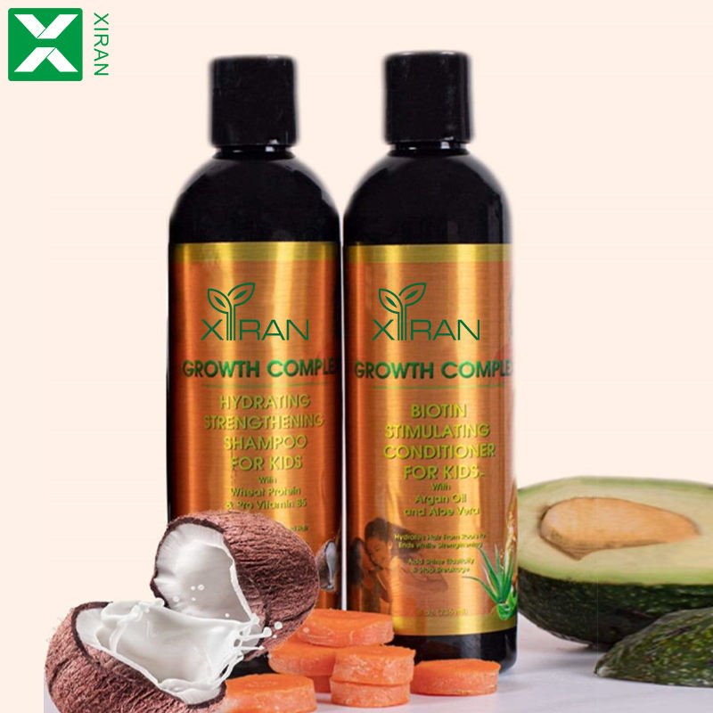Kids Hair Care Kit Hair Oil Shampoo And Wash 2 In 1 Leave In Conditioner Edge Control Set For Private Label Kids Hair Products
