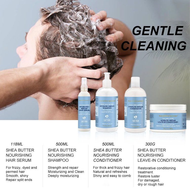 private label OEM ODM Nourishing Organic shea butter shampoo and conditioner
