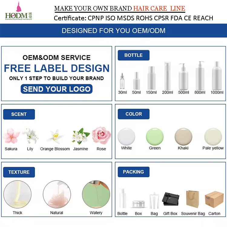 hair shampoo and conditioner natural organic shampoo in bulk Shampoo factory Clean Care scalp hair Sulfate free Silicone free