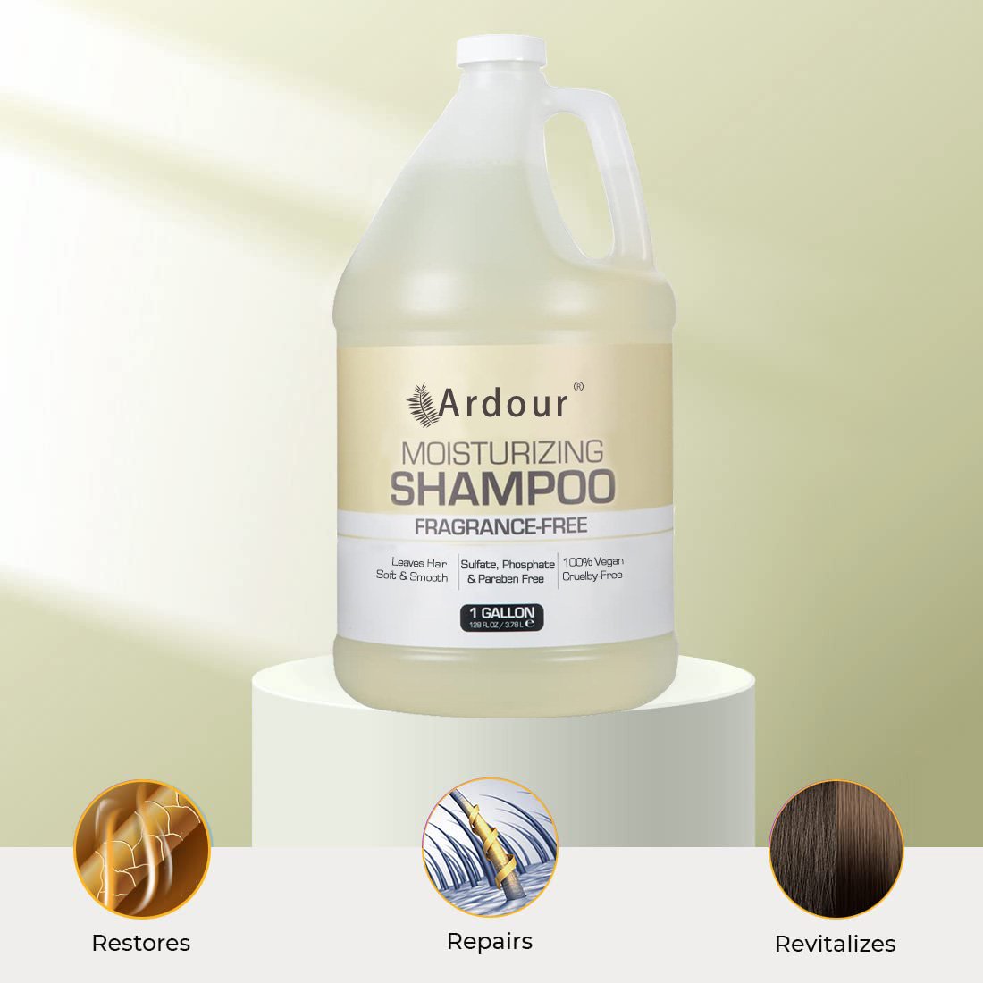 Moisturizing Shampoo for All Hair Types 100% Vegan Cruelty Free Fragrance Free