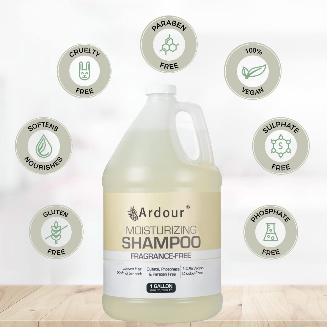 Moisturizing Shampoo for All Hair Types 100% Vegan Cruelty Free Fragrance Free