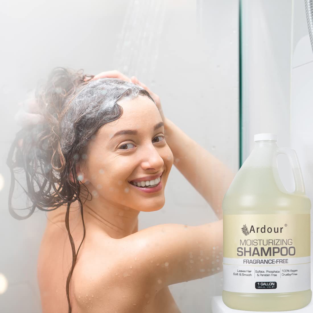 Moisturizing Shampoo for All Hair Types 100% Vegan Cruelty Free Fragrance Free