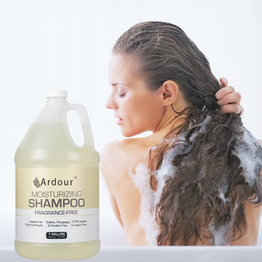 Moisturizing Shampoo for All Hair Types 100% Vegan Cruelty Free Fragrance Free