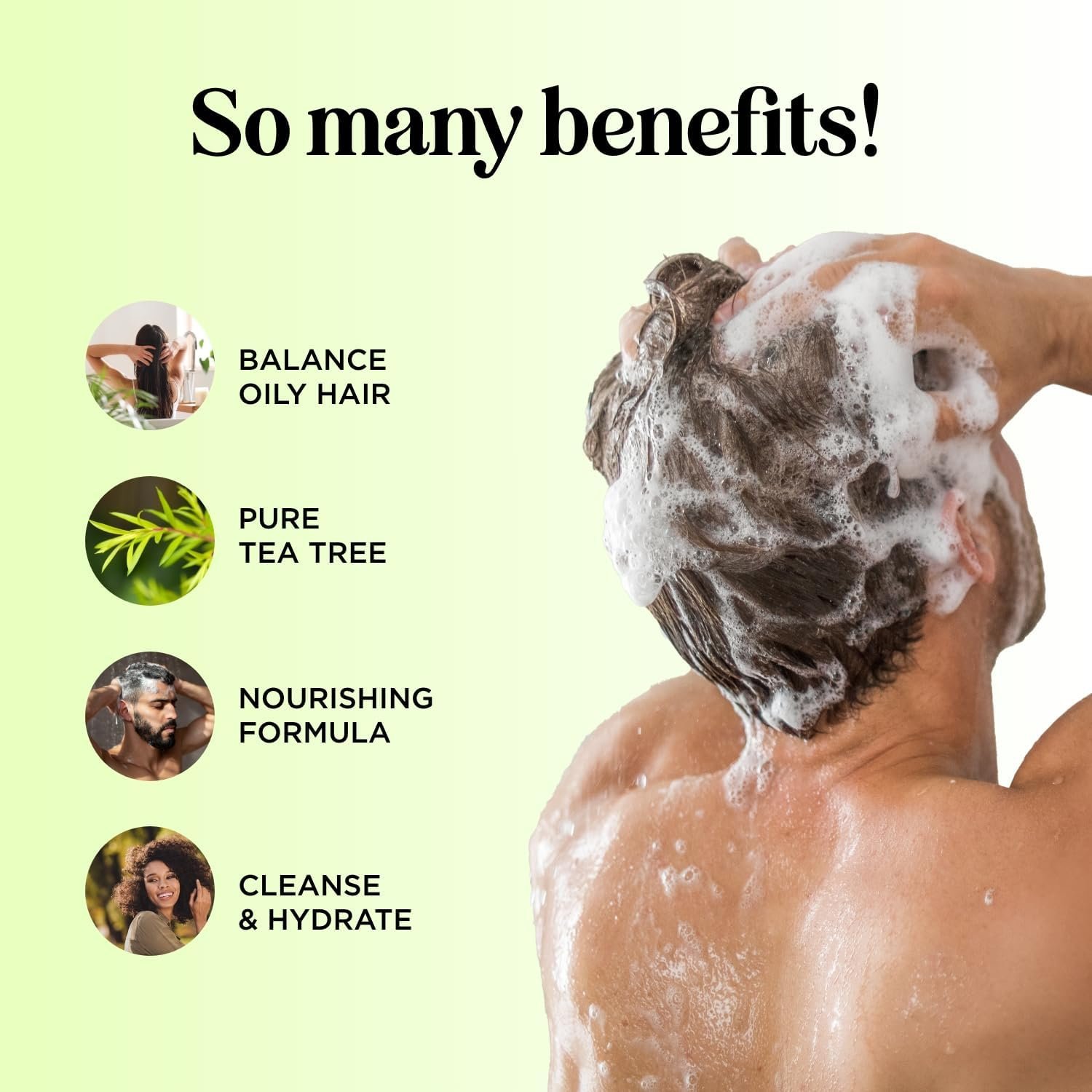 Tea Tree anti-hair loss rosemary shampoo hair care set hair growth moisturizing soft own factory OEM/ODM