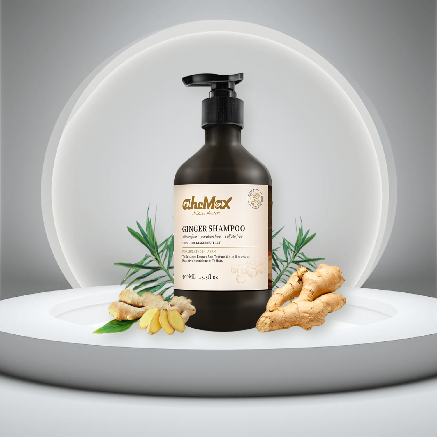 Organic Hair Ginger Shampoo Private Label Anti Hair Loss Shampoo And Conditioner Natural Herbal Fast Hair Growth Shampoo