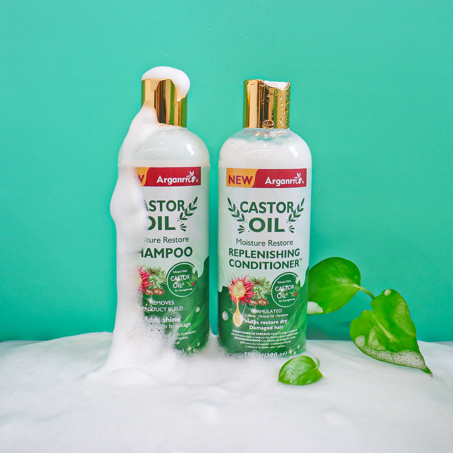 ARGANRRO Moisturizing Sulfate Free Hair Shampoo and Conditioner For 2C 3C 4C Curl Hair Grow & Restore