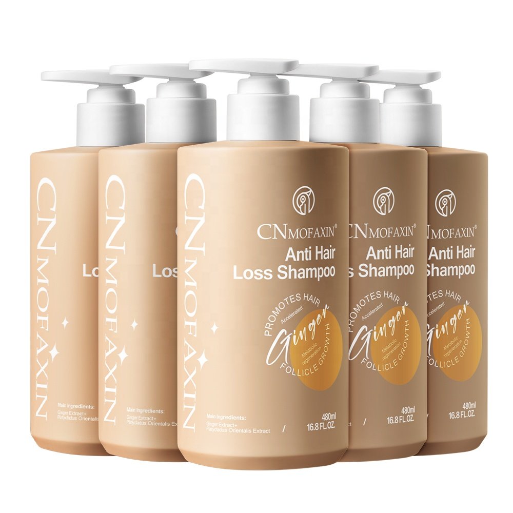 Chinese factory private label ginger anti hair loss shampoo