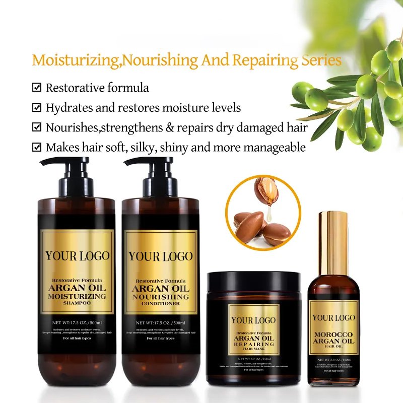 Aganoblycerum shampoos hair essential oil hair mask set Softener shampoo repair damaged washing suite spot