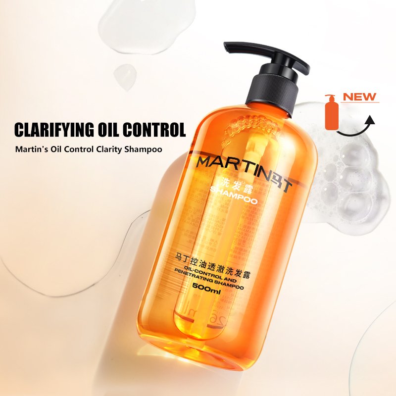 Wholesale OEM Refreshing Cleansing Scalp Big Bottled 500ml Fragrance Oil Control Men's Shampoo