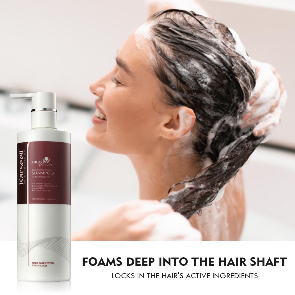 Karseell Refresh Hair Shampoo 500ML Maca Essence Moisture Smooth Shampoo Excellent For Care Hair